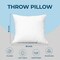 Throw Pillows (Set of 4, White), 18 x 18 Inches Pillows for Sofa, Bed and Couch Decorative Stuffer Pillows